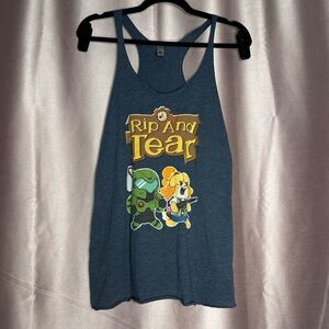 Blue Animal Crossing Tank Top